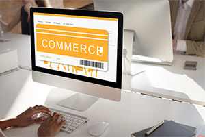 e-commerce store laptop